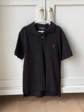 Polo by Ralph Lauren Black Polo Shirt with Red Logo